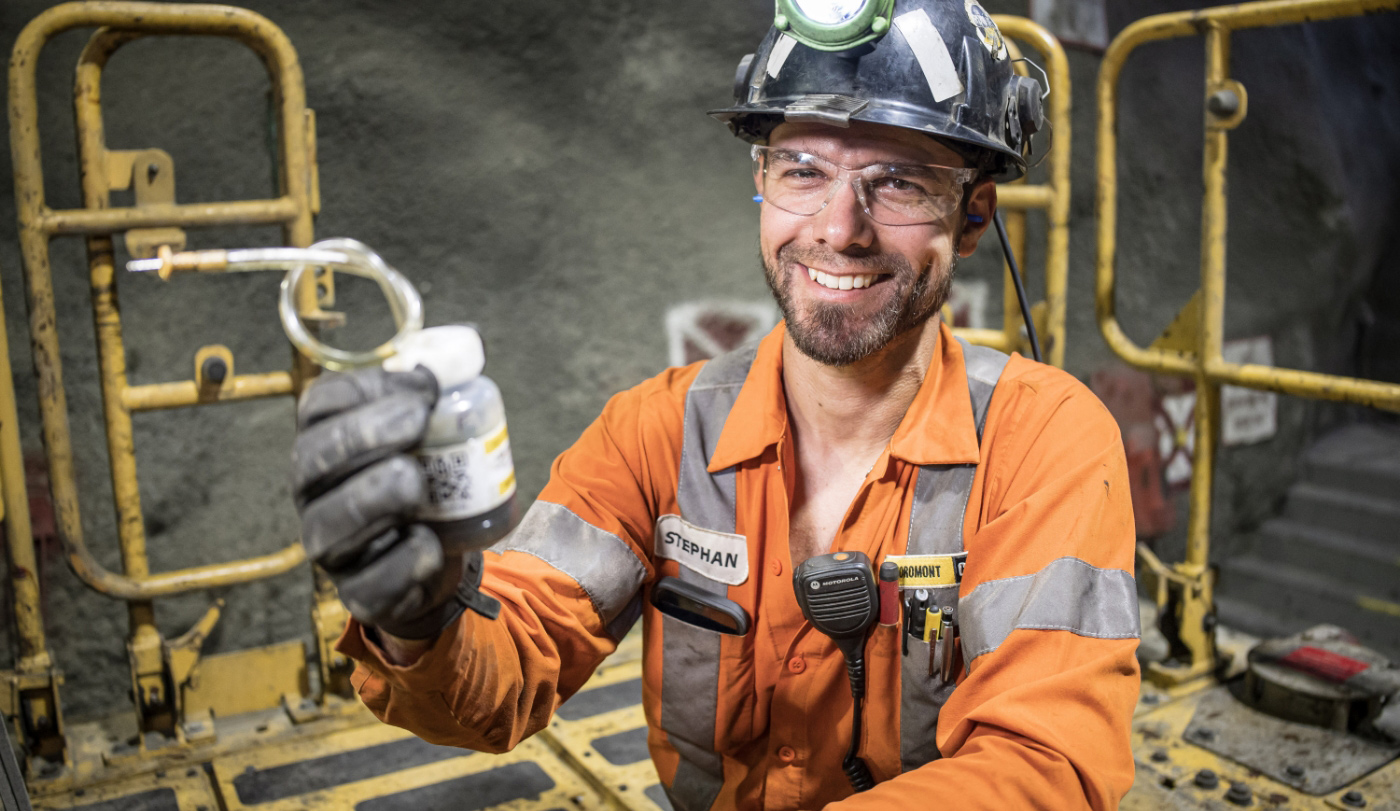 mining worked in uniform, working, smiling