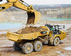 Rent Cat dump trucks to save time and money.